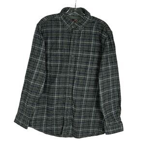 Ridgecut Toughwear Shirt Mens M Gray Blue Heavy Plaid Button-down Flannel‎